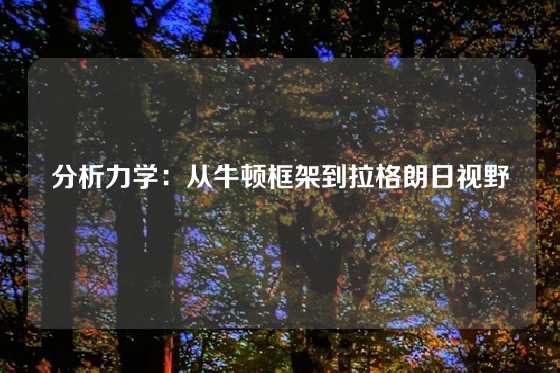 分析力学:从牛顿框架到拉格朗日视野