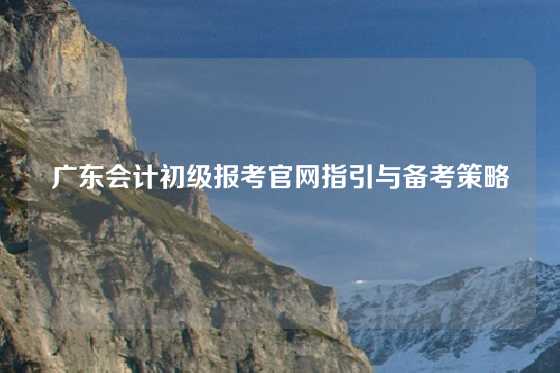 广东会计初级报考官网指引与备考策略