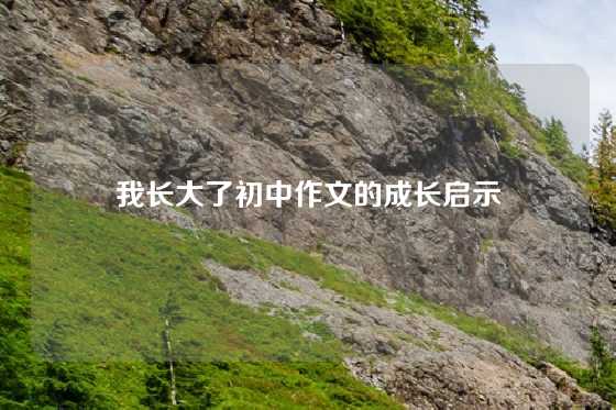 我长大了初中作文的成长启示