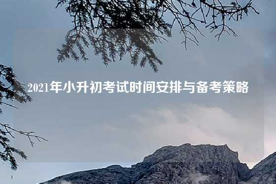 2021年小升初考试时间安排与备考策略