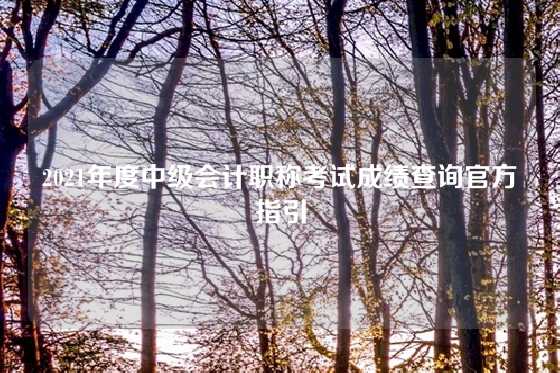2021年度中级会计职称考试成绩查询官方指引